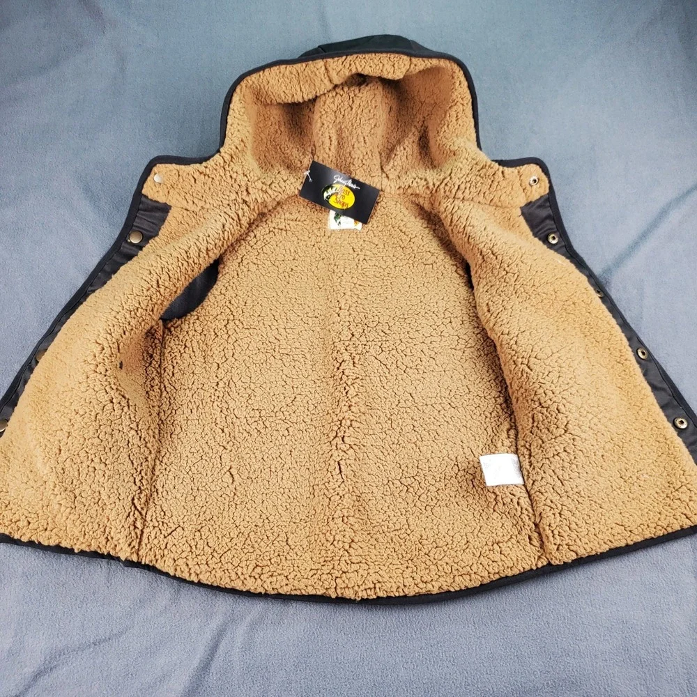 Bass Pro Shops Youth Unisex Vest Burnt Olive Hooded Sherpa Lined Size M